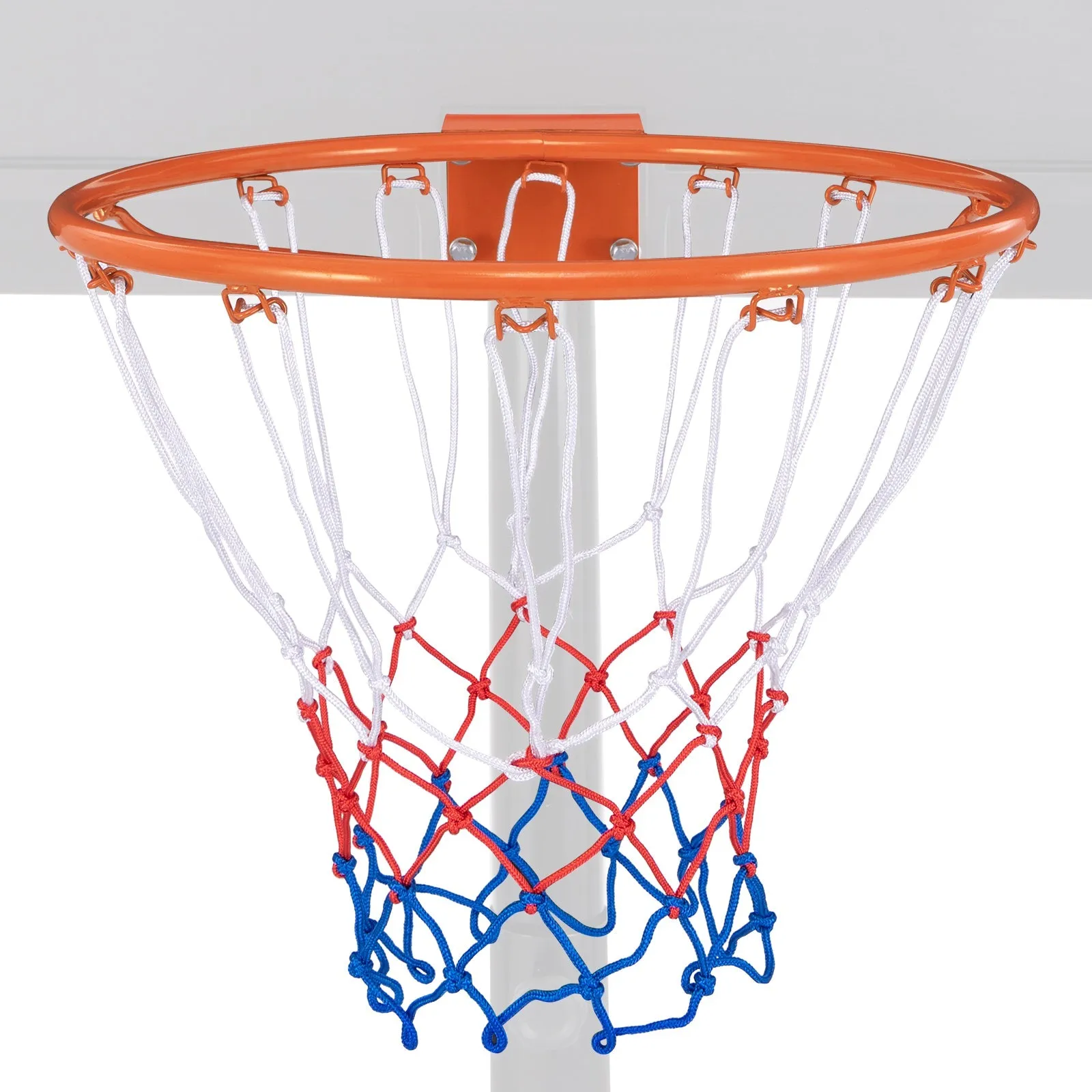 38 cm Heavy Duty Basketball Rim with All Weather Net and Mounting Hardware-Orange