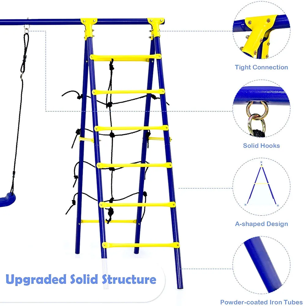 5 in 1 Play Set Outdoor Metal for Kids - Swing Set