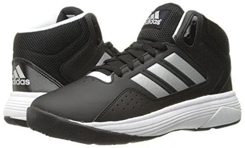 adidas Men's Cloudfoam Ilation Mid Basketball Shoes, Black/Matte Silver/White, ((8 W US)