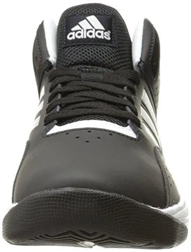 adidas Men's Cloudfoam Ilation Mid Basketball Shoes, Black/Matte Silver/White, ((8 W US)