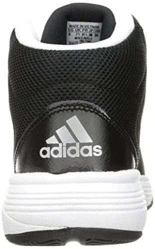 adidas Men's Cloudfoam Ilation Mid Basketball Shoes, Black/Matte Silver/White, ((8 W US)