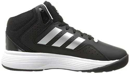 adidas Men's Cloudfoam Ilation Mid Basketball Shoes, Black/Matte Silver/White, ((8 W US)