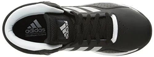 adidas Men's Cloudfoam Ilation Mid Basketball Shoes, Black/Matte Silver/White, ((8 W US)