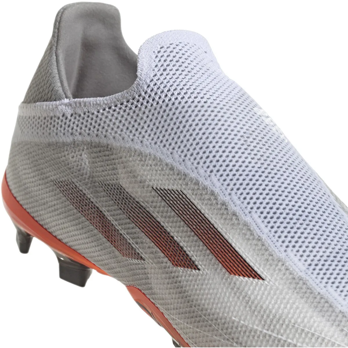 adidas X Speedflow  FG Junior Firm Ground Soccer Cleat - White/Metallic Iron/Solar Red