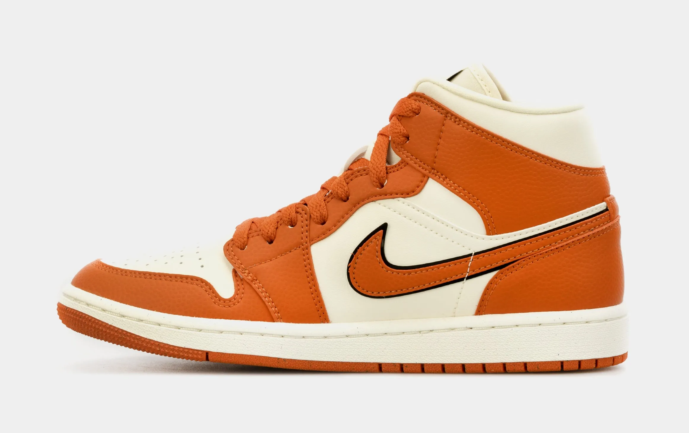 Air Jordan 1 Retro Mid SE Sport Spice Womens Lifestyle Shoes (Orange/White)