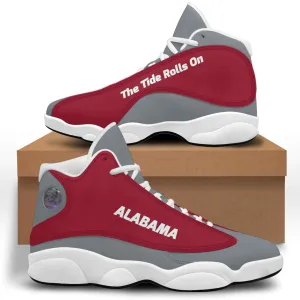 Alabama The Tide Rolls On Basketball Fan Microfiber Leather Hightop Sneakers