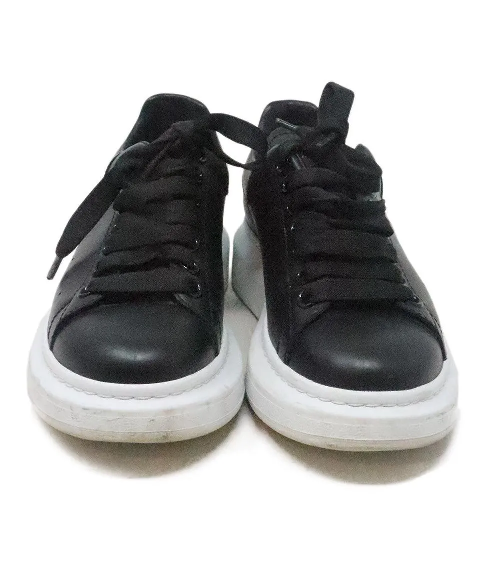 Alexander McQueen Black Leather Sneakers sz 8