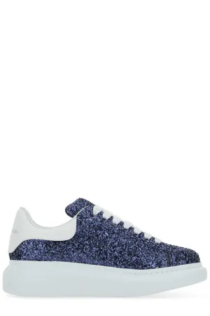 Alexander McQueen Oversized Lace-Up Glitter Sneakers