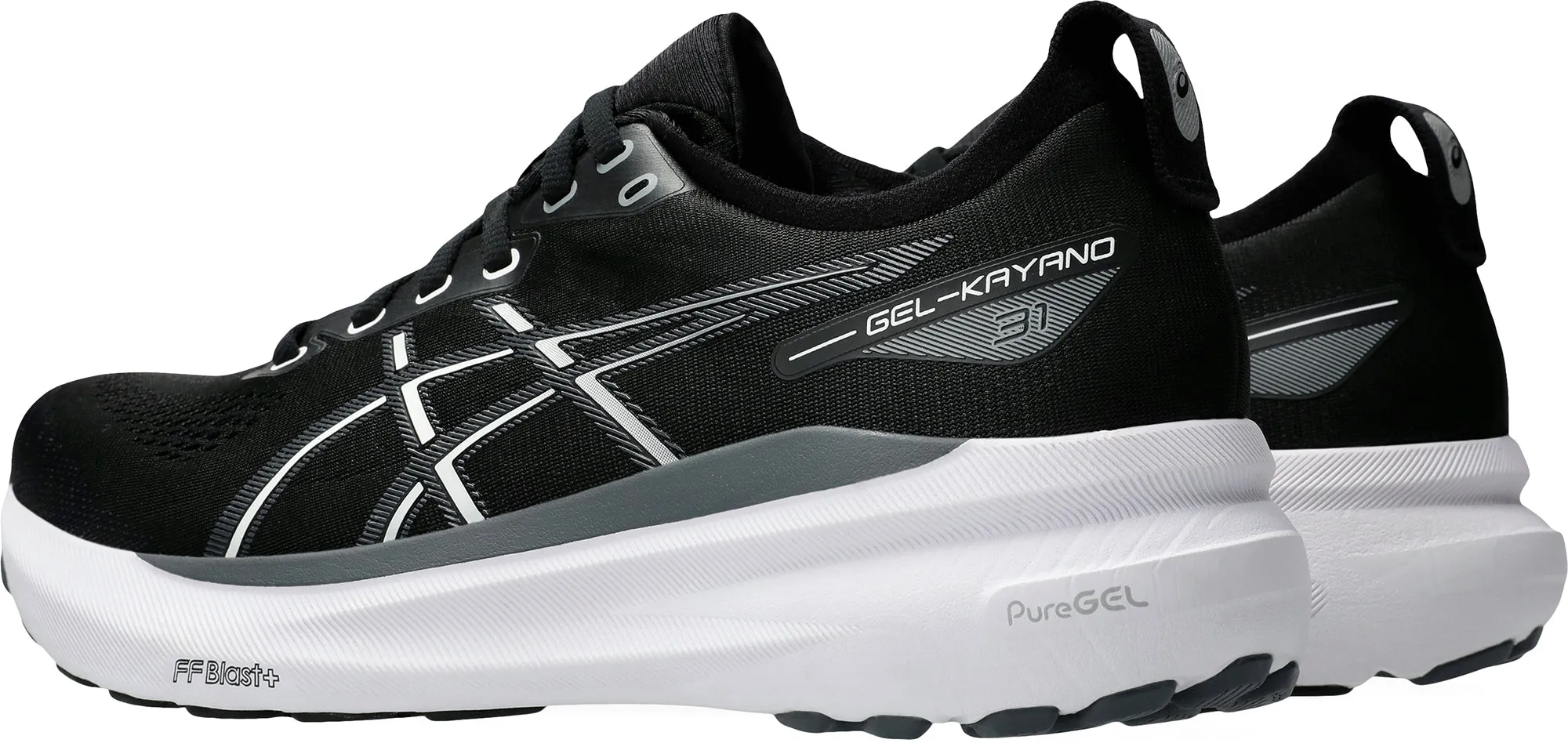 Asics Gel Kayano 31 WIDE FIT (2E) Mens Running Shoes - Black