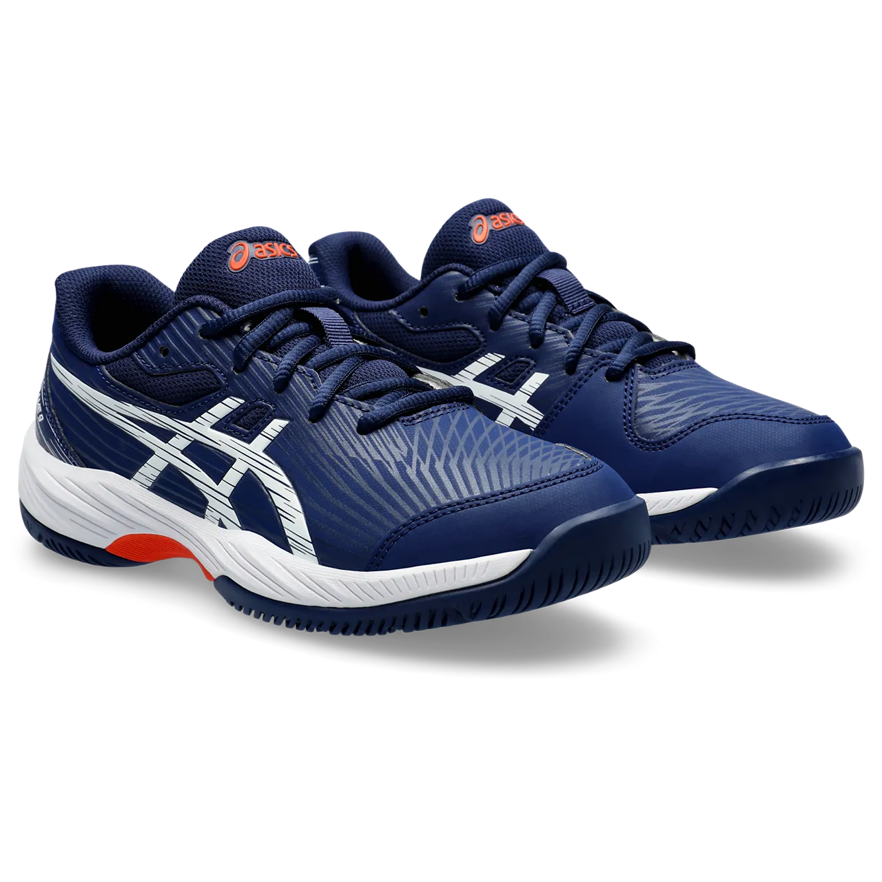 Asics Junior Gel Game 9 Tennis Shoes Blue Expanse White