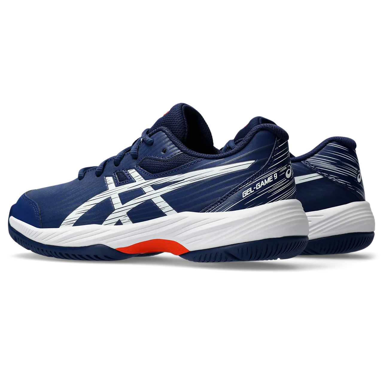 Asics Junior Gel Game 9 Tennis Shoes Blue Expanse White