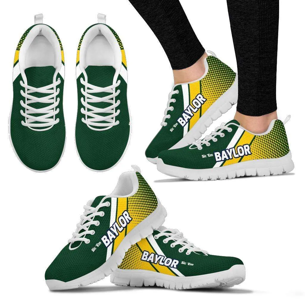 Baylor Sic 'Em Basketball Fan Breathable Mesh Fabric Running Shoes