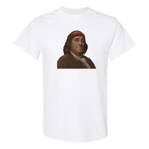 Ben Franklin Sweatband T-Shirt | Ben Franklin Sweat Band White T-Shirt