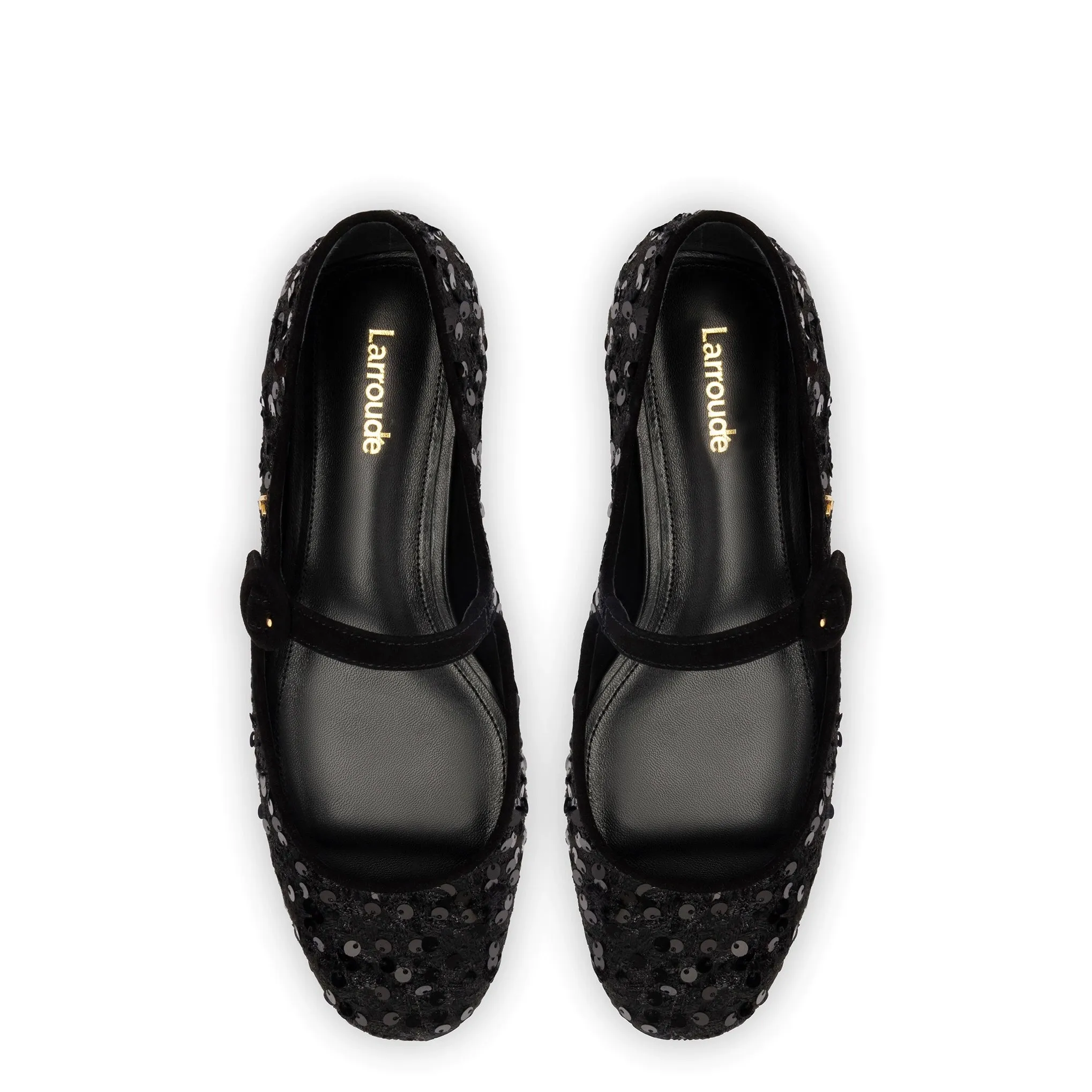 Blair Ballet Flat In Black Sequins