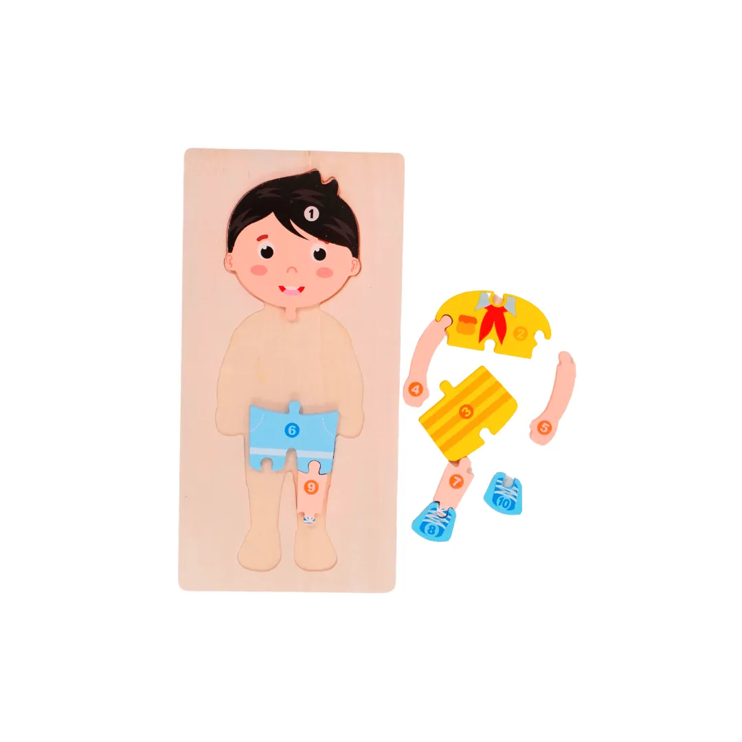 Boy Wooden Puzzle for Kids