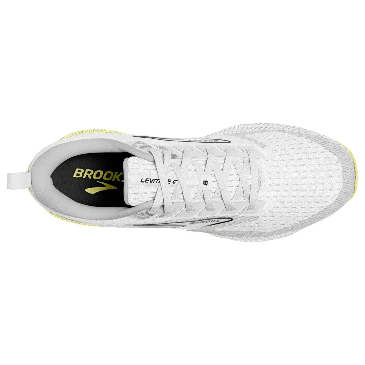 Brooks Levitate GTS 6 (Womens) - White/Oyster/Yellow