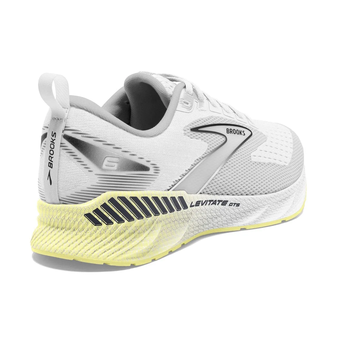 Brooks Levitate GTS 6 (Womens) - White/Oyster/Yellow