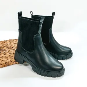 Cabin Side Sips Slip On Booties in Black