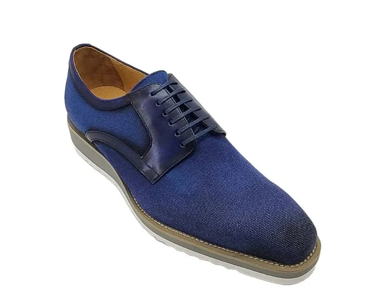 Carrucci Blue Jeans Mixed Media Oxford Lace-Up Shoes KS515-43