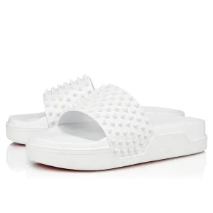 Christian Louboutin POOL FUN FLAT BIANCO LEATHER - Men Shoes