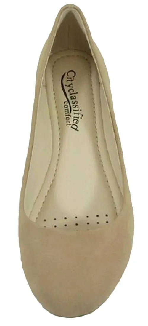 City Classified by Soda Women's Edwin Round Toe Ballet Flats