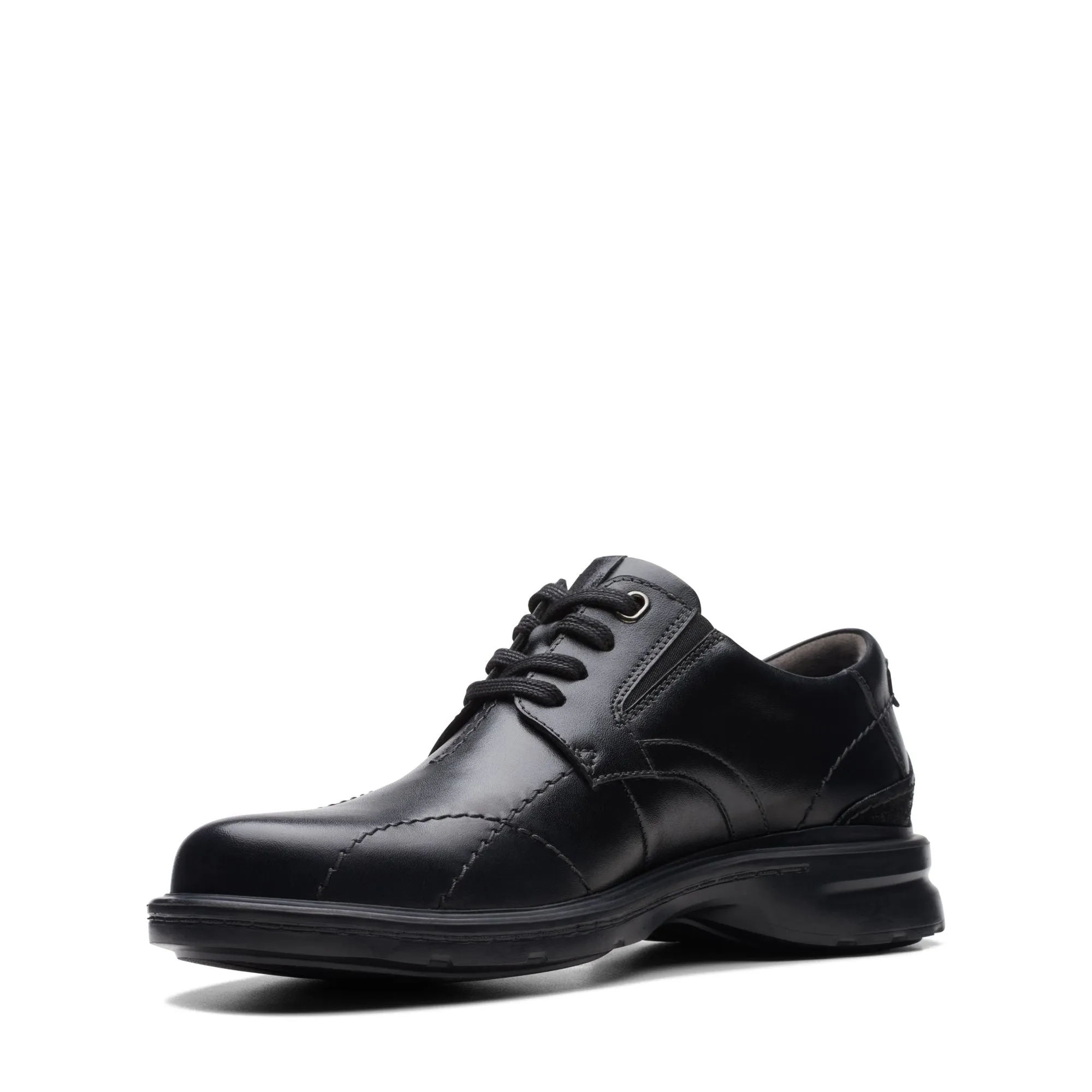 Clarks Men's Gessler Lace - Black Leather