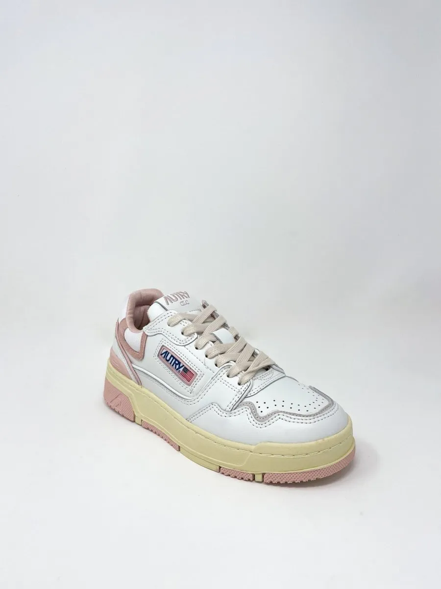 CLC Low Sneakers Leather in White/Powder Pink