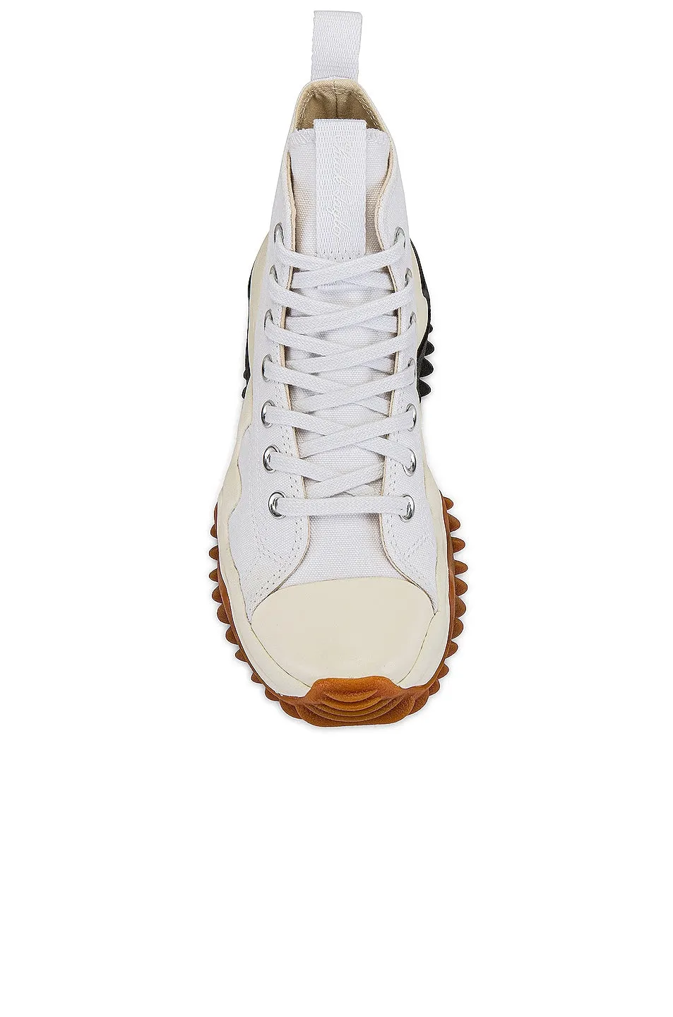 Converse Run Star Motion Platform Sneakers in White, Black, & Gum Honey