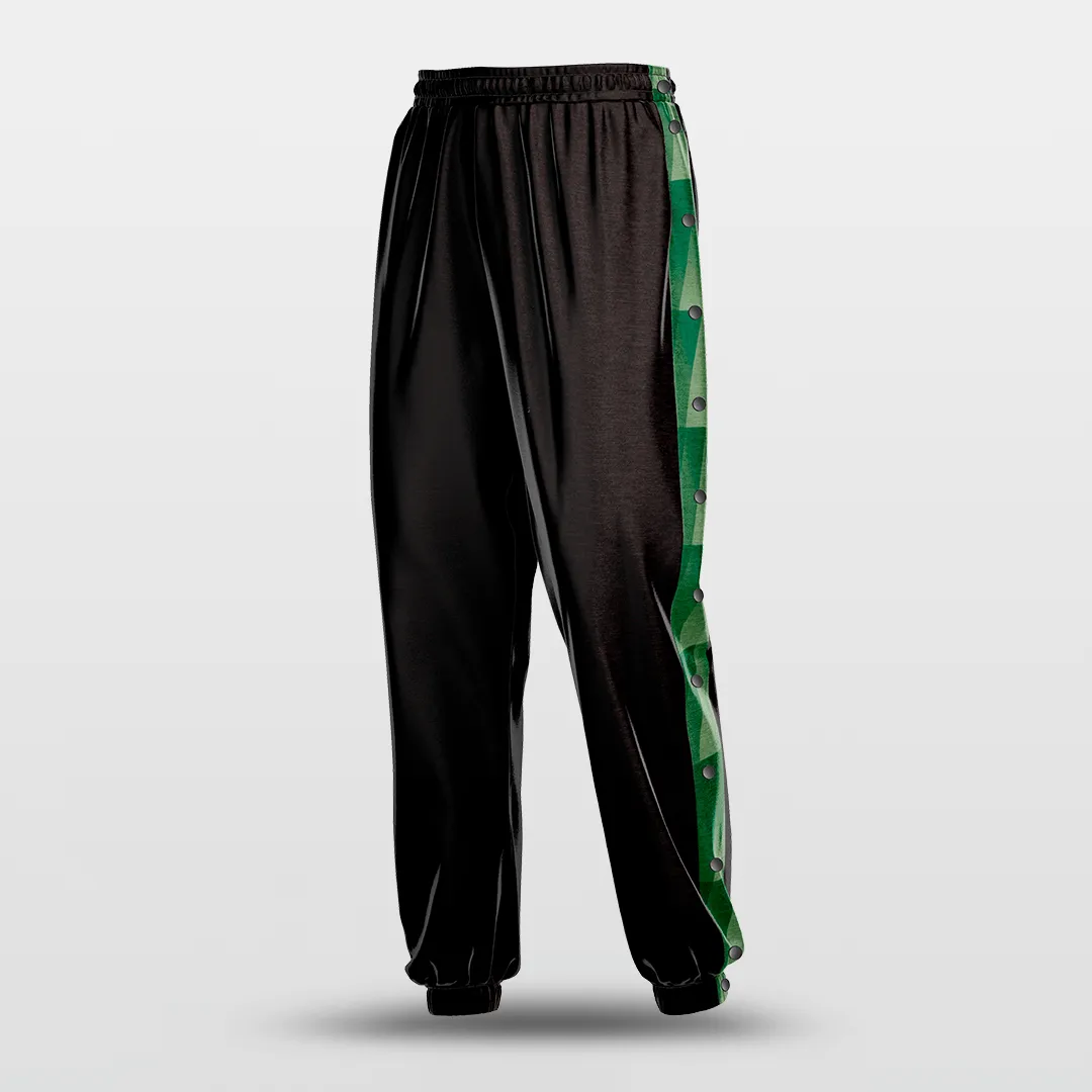 Customized Basketball Training Pants with pop buttons