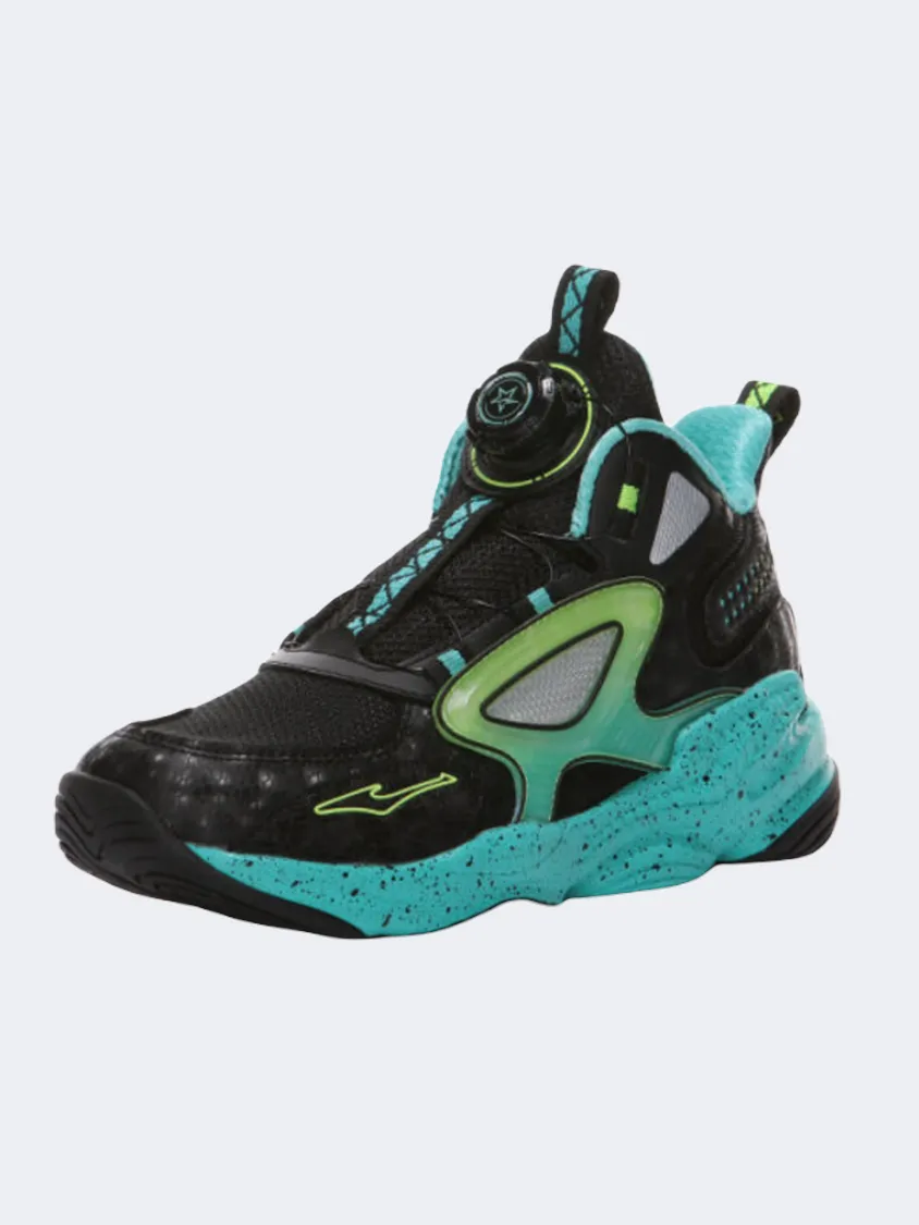 Erke Gs Boys Basketball Shoes Black/Green