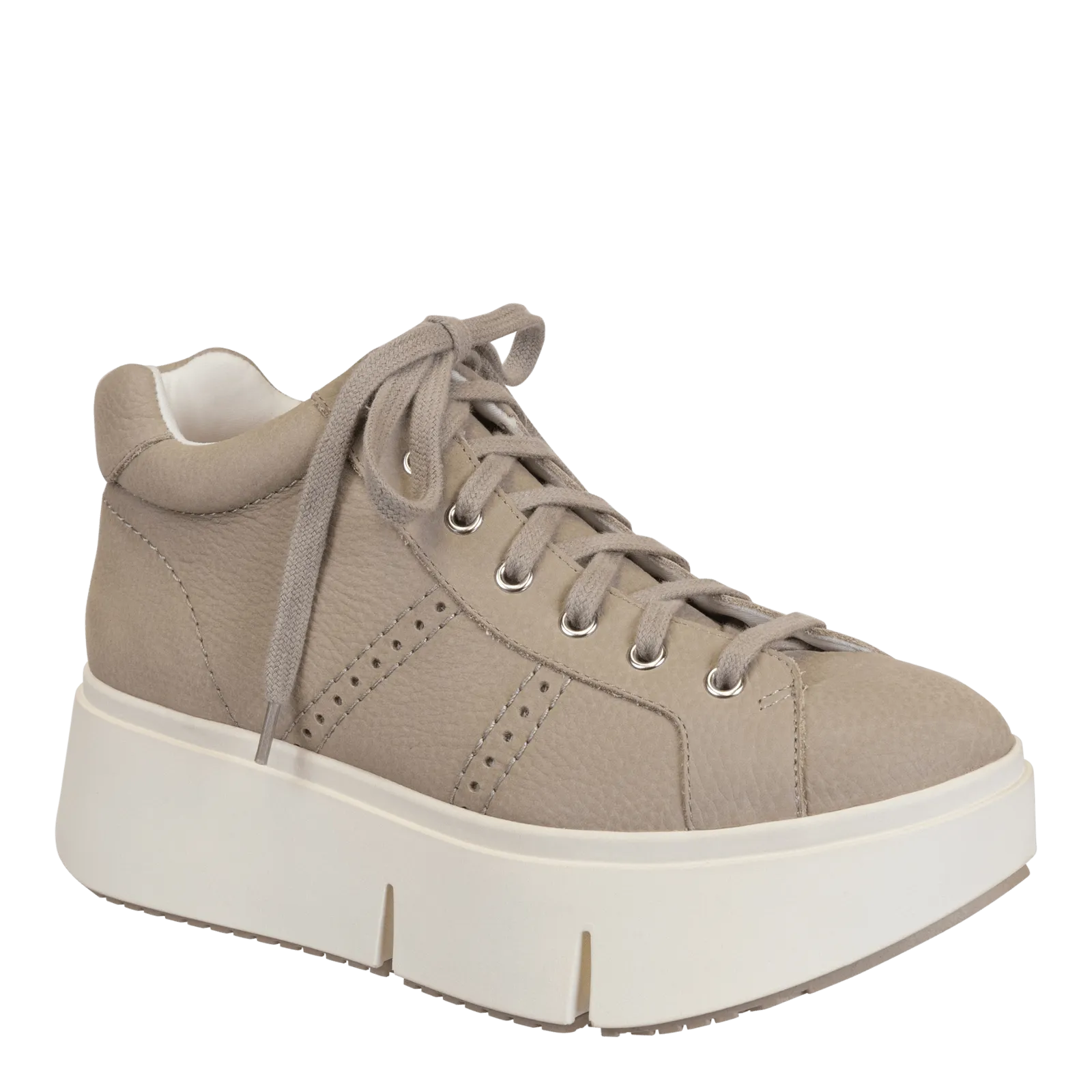 ESSEX in GREIGE Platform High Top Sneakers