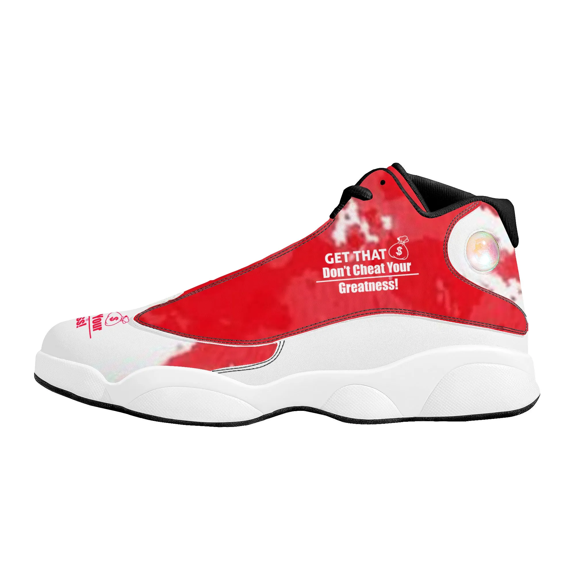 Get That Bag, Basketball Shoes - Red & White