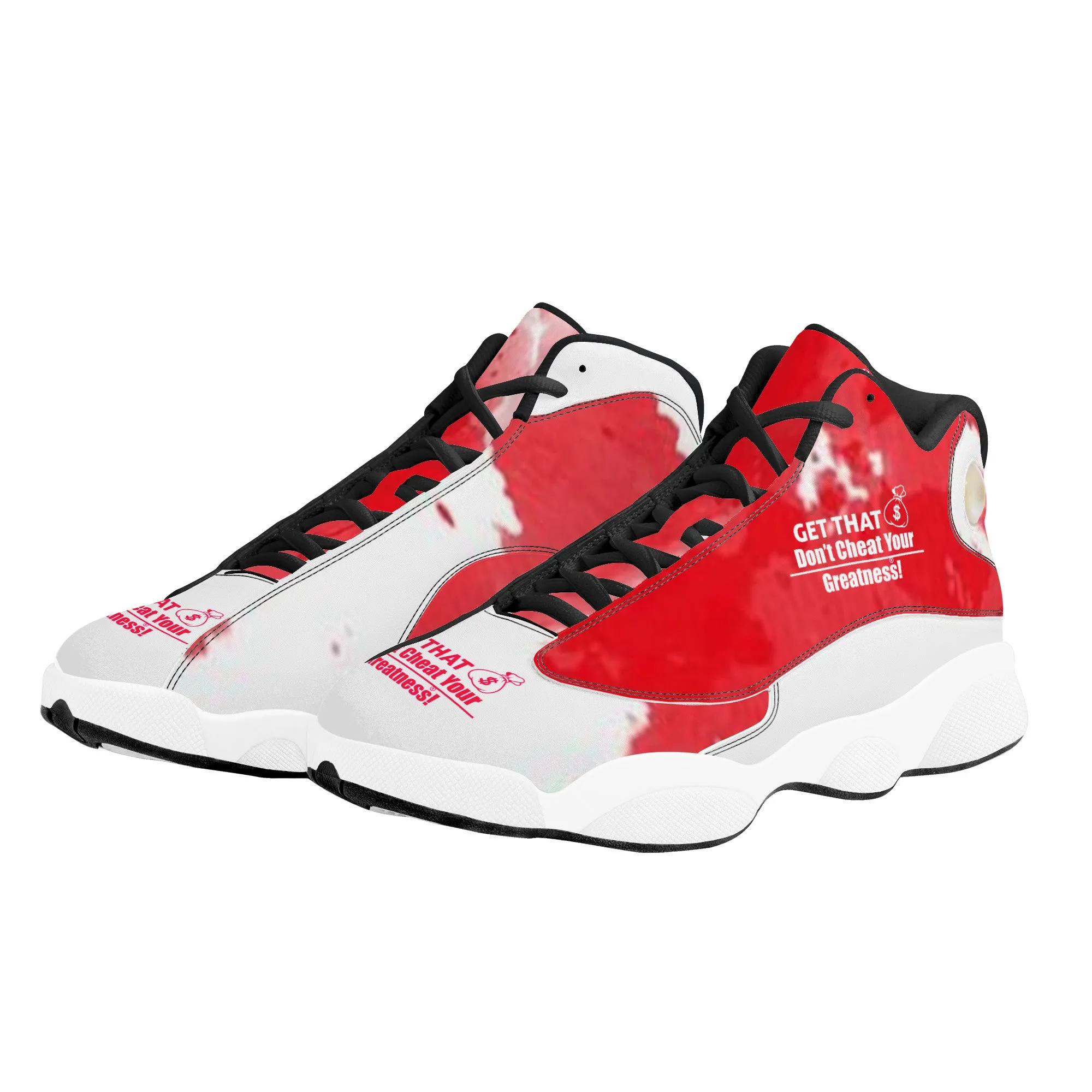 Get That Bag, Basketball Shoes - Red & White