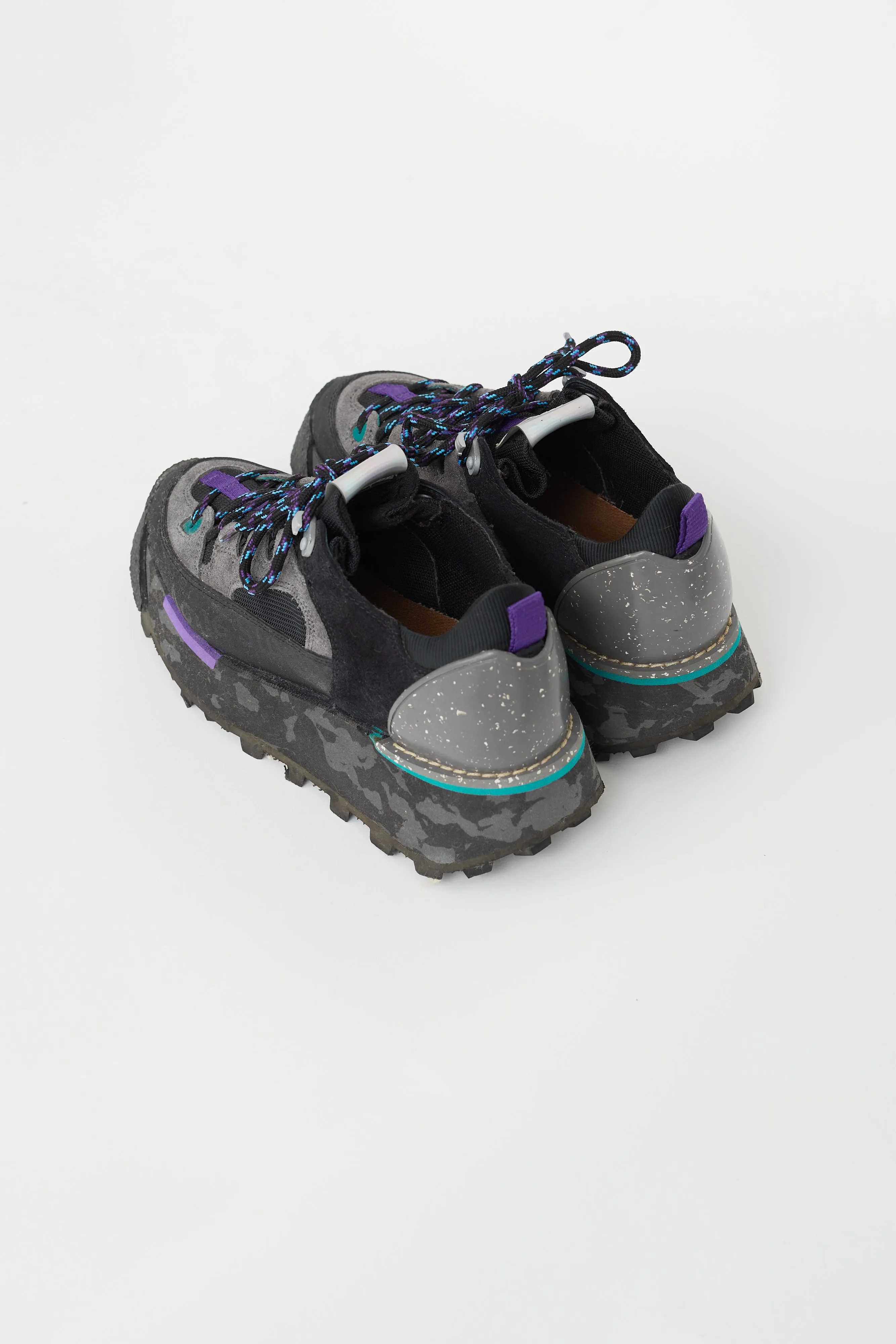 Grey & Purple Platform Sneaker