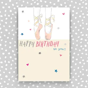 Happy Birthday Card - Ballet shoes (SS31)