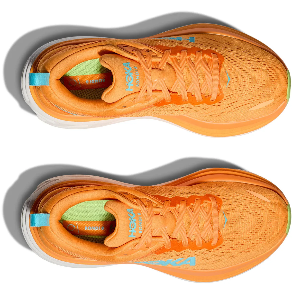 Hoka Bondi 8 Running Shoes - Womens - Solar Flare/Lettuce