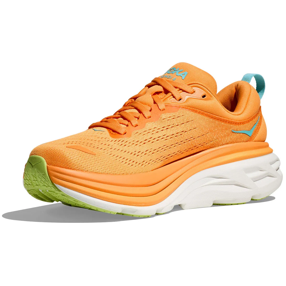 Hoka Bondi 8 Running Shoes - Womens - Solar Flare/Lettuce