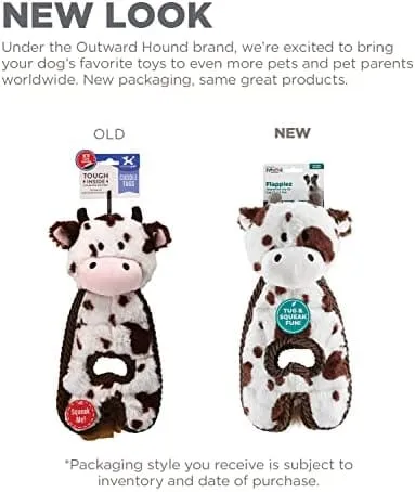 Hound Cuddle Tugs Cow Plush Squeaky Dog Toy