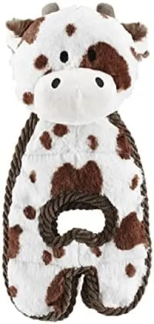 Hound Cuddle Tugs Cow Plush Squeaky Dog Toy