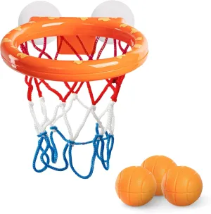 KIDOOLA Baby Bath Basketball Hoop Toy - Interactive Bathtub Set with 3 Balls & Strong Suction Cups - Fun & Engaging Toy for Toddlers