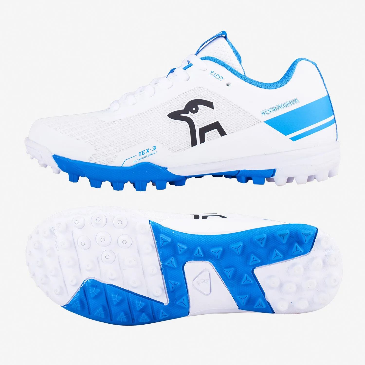 KOOKABURRA KC 5.0 RUBBER SOLE CRICKET SHOE WHITE/ROYAL JUNIOR