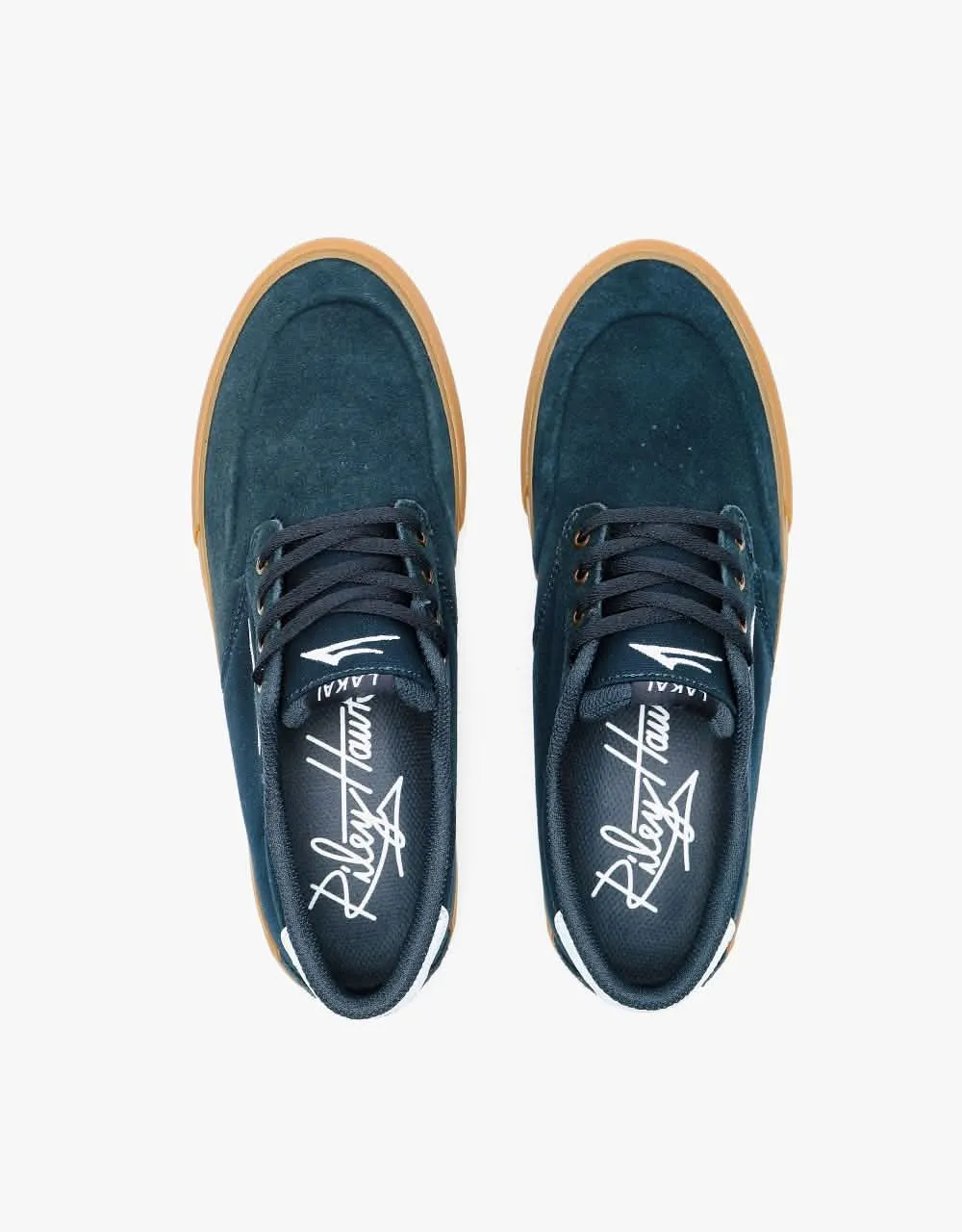 Lakai Riley 3 Skate Shoes - Navy/Gum Suede