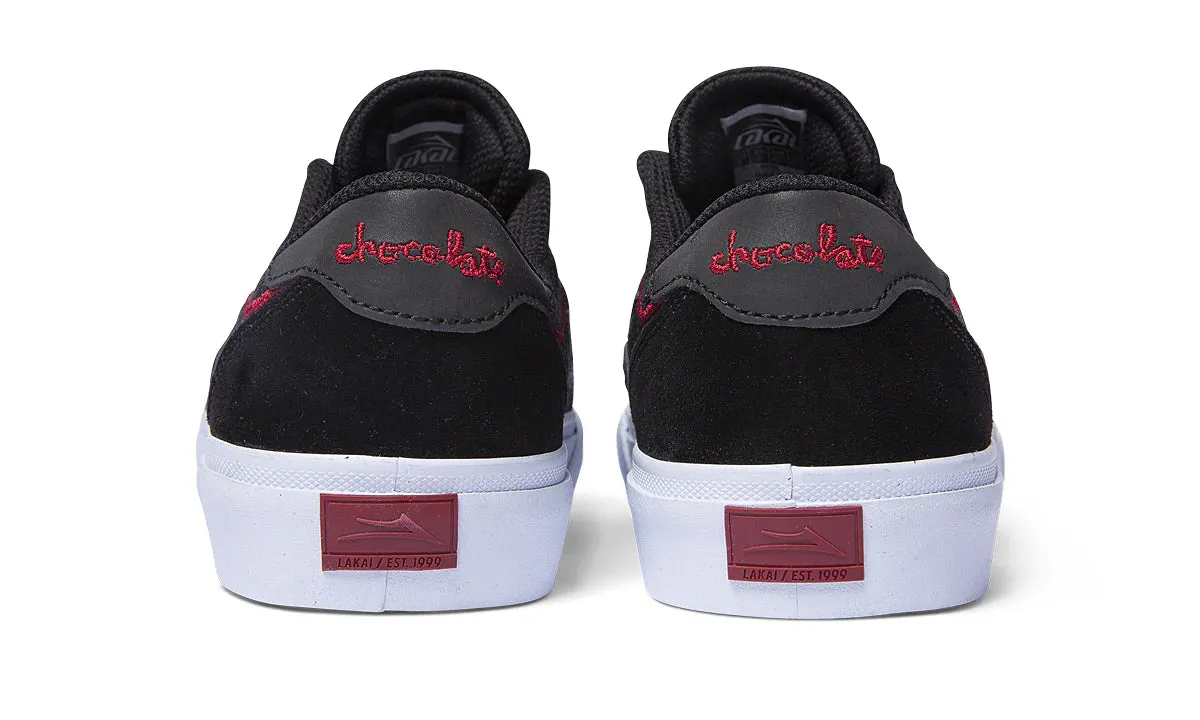 LAKAI X CHOCOLATE Flaco 2 Shoes Black/Red Suede