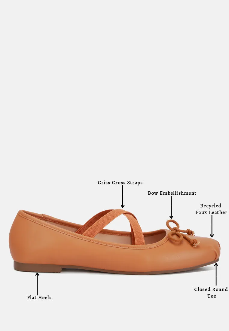 Leina Recycled Faux Leather Ballet Flats