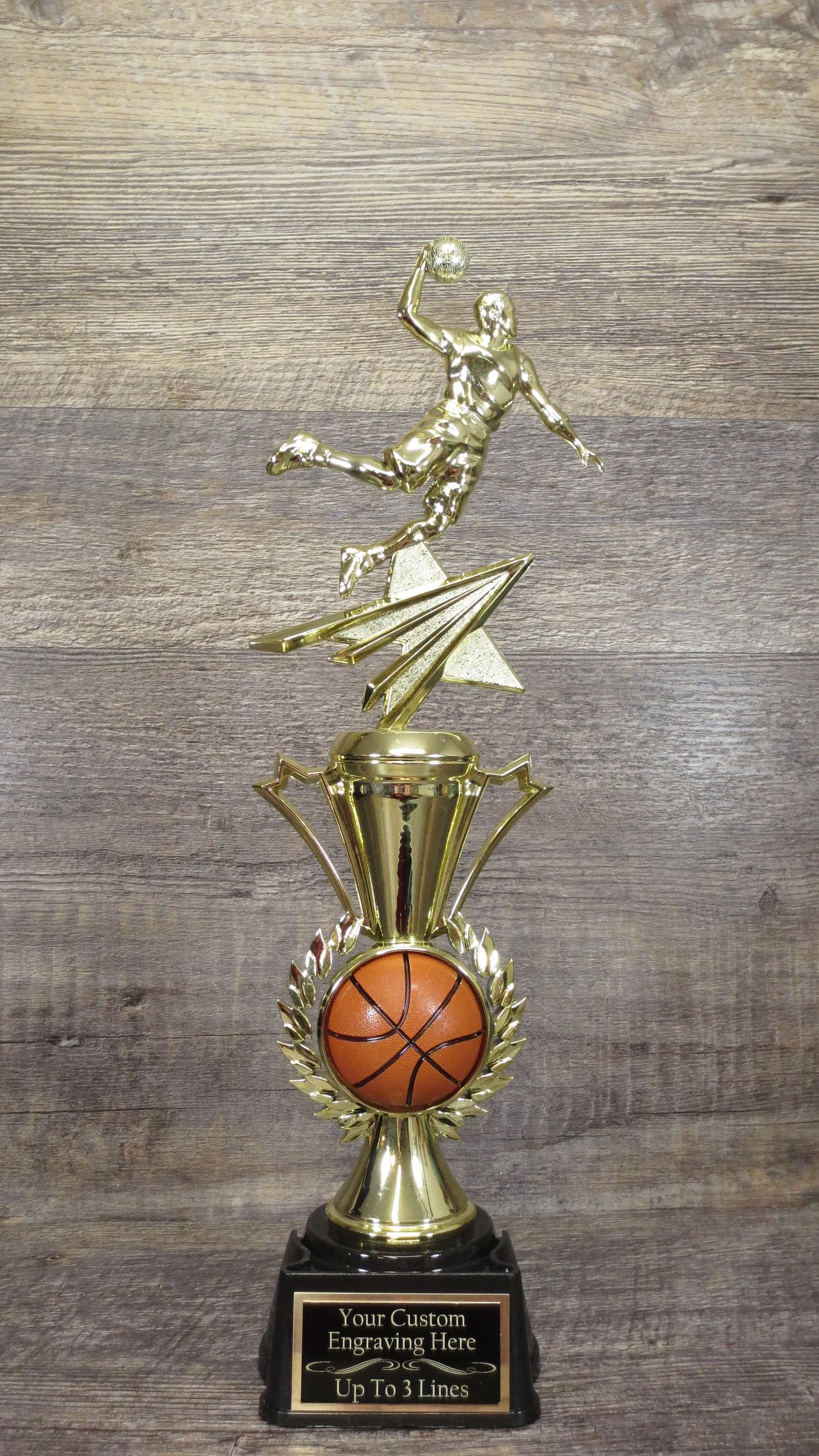 Madness Basketball Trophy Bracket Champion Award FBBL FBL Basketball 15" Trophy Fantasy Basketball League Champ Team Award