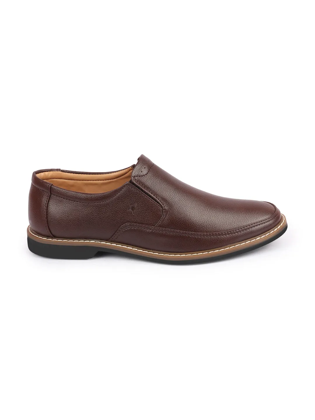 Men Brown Formal Superior Comfort Slip On Shoes