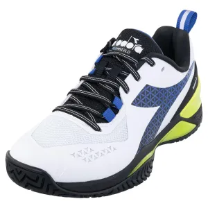 Men's Blushield Torneo 2 AG Tennis Shoes White and Deja Vu Blue