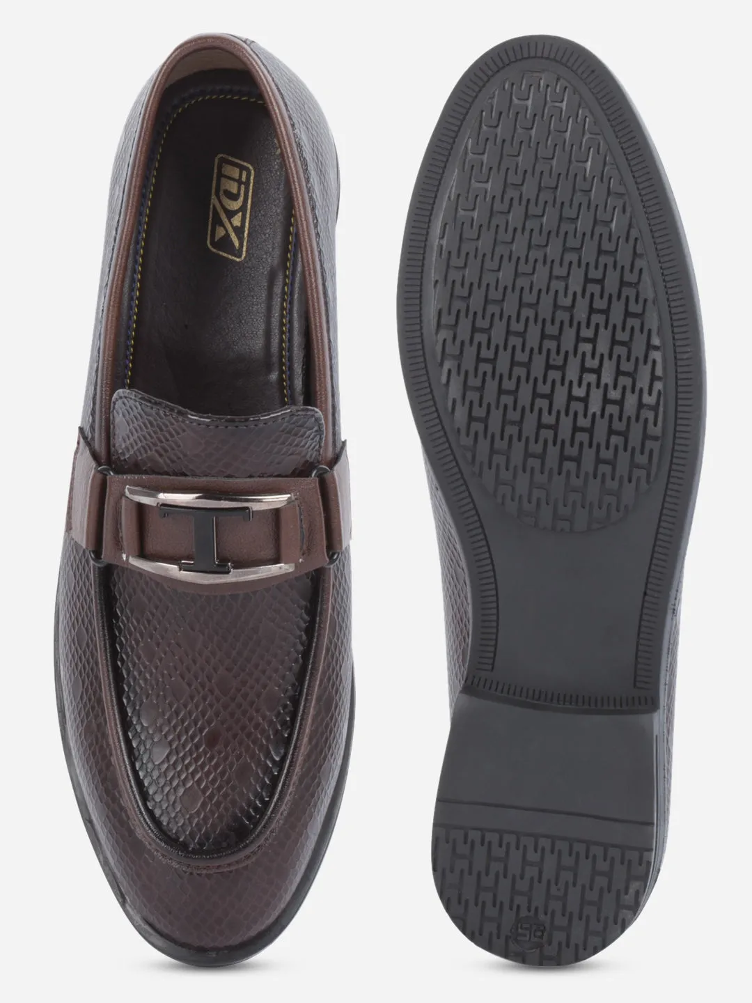 Men's Brown Semi Fomal Formal Slip On (IX1088)