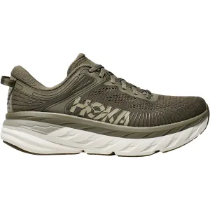 Men's Hoka One One Bondi 7 Olive Haze/White Mesh