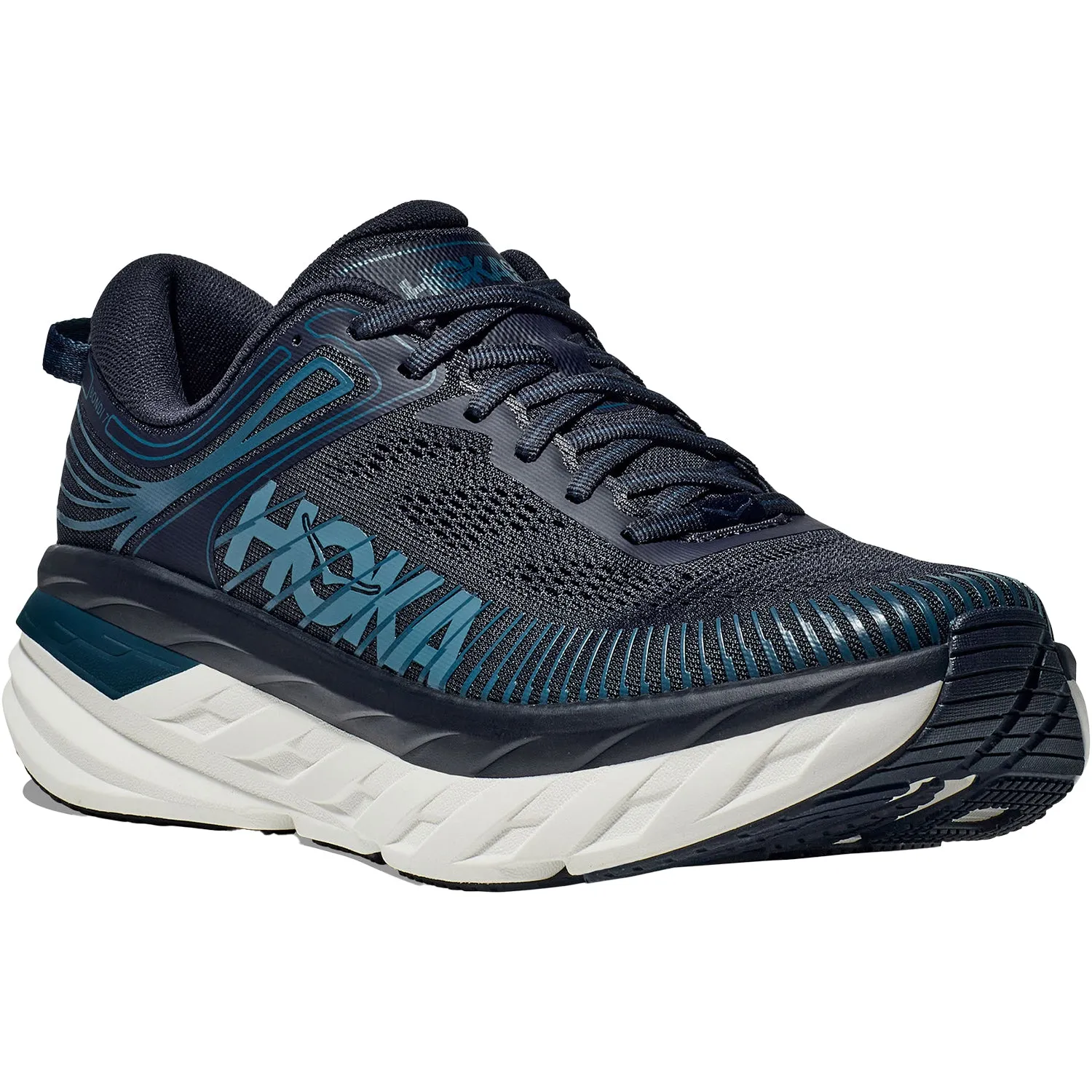 Men's Hoka One One Bondi 7 Outerspace/White Mesh